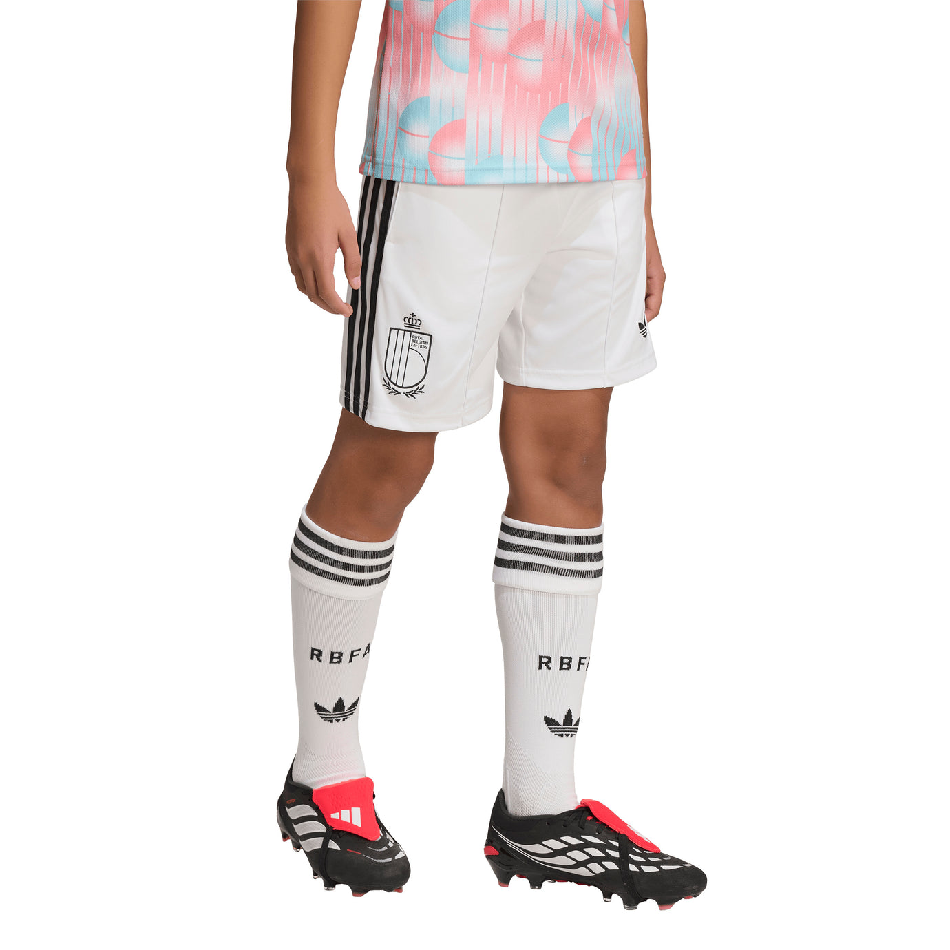 ADI JR BELGIE WC26 AWAY SHORT WHITE/BLACK