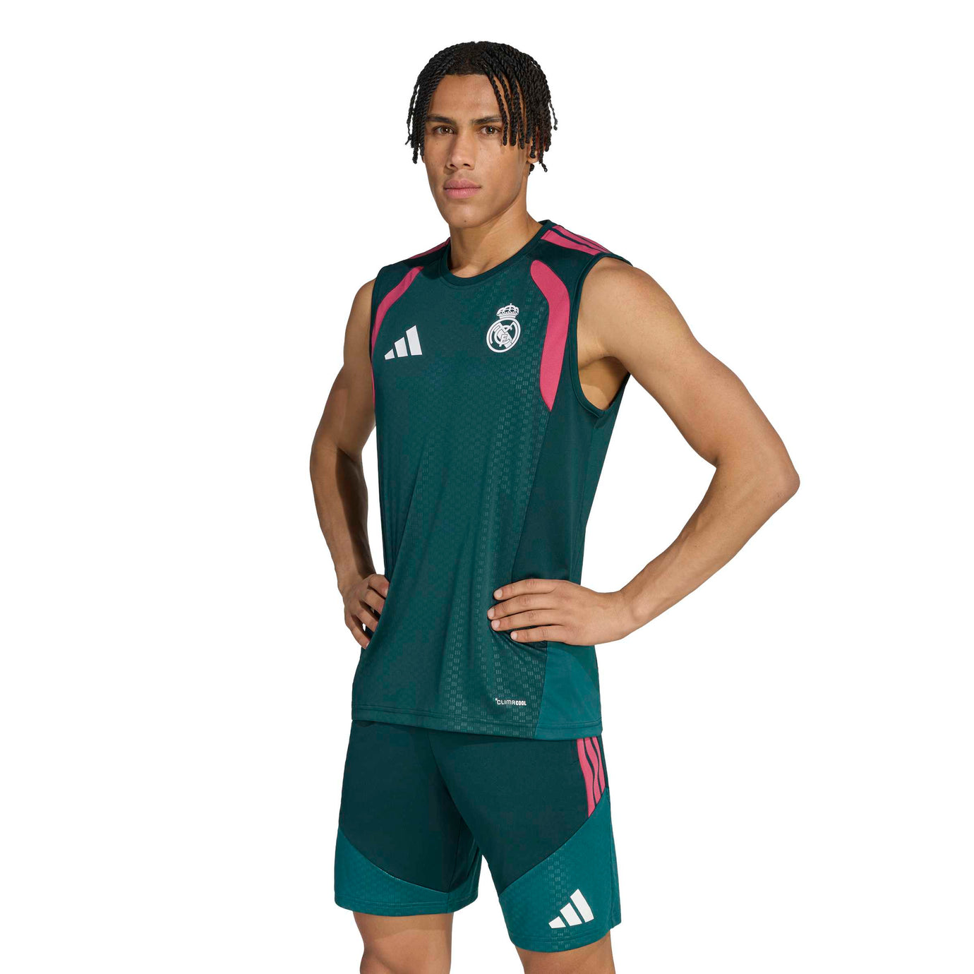 ADI REAL 26-27 SLEEVE JERSEY AURORA IVY/WILD PINK
