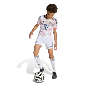 ADI JR BAYERN 25-26 AWAY SHORT WHITE/GREY/RED