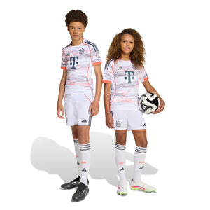 ADI JR BAYERN 25-26 AWAY SHORT WHITE/GREY/RED