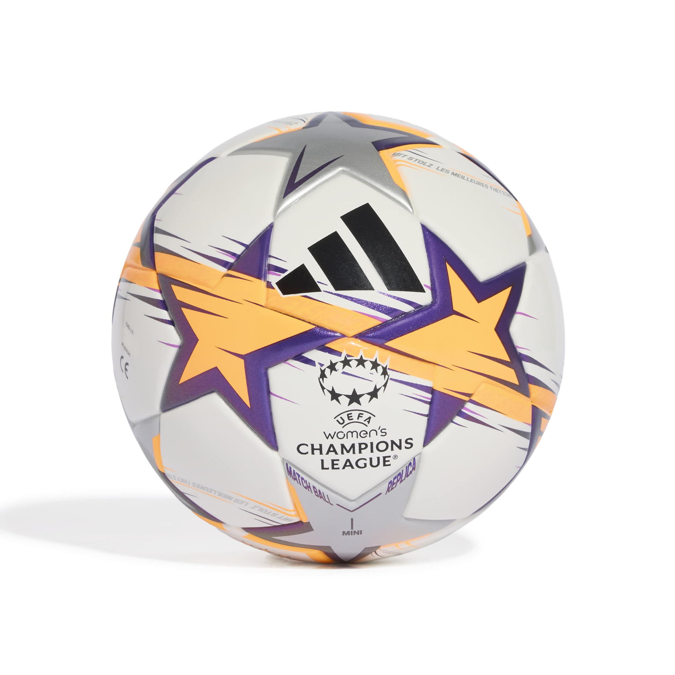 ADI WOMEN UCL 26-27  MINI BALL WHITE/LUCID TANGERINE