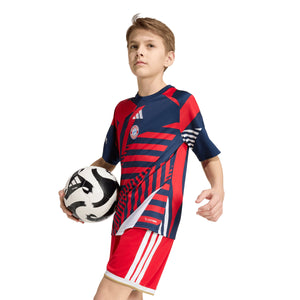 ADI JR BAYERN 26-27 PRE-MATCH JERSEY NIGHT INDIGO/BETTER SCARLET