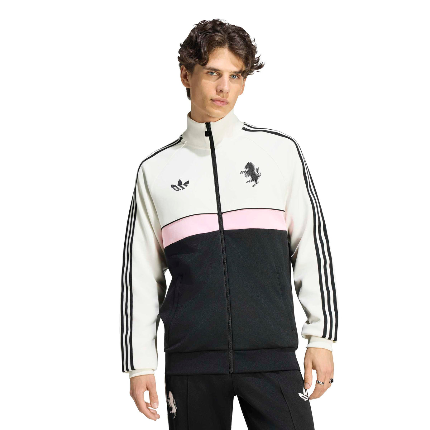 ADI JUVE 26-27 ORIGINALS TRACK JACKET OFF WHITE/BLACK