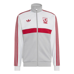 ADI LIVERPOOL 26-27 ORIGINALS TRACK JACKET WHITE/GREY TWO