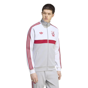 ADI LIVERPOOL 26-27 ORIGINALS TRACK JACKET WHITE/GREY TWO