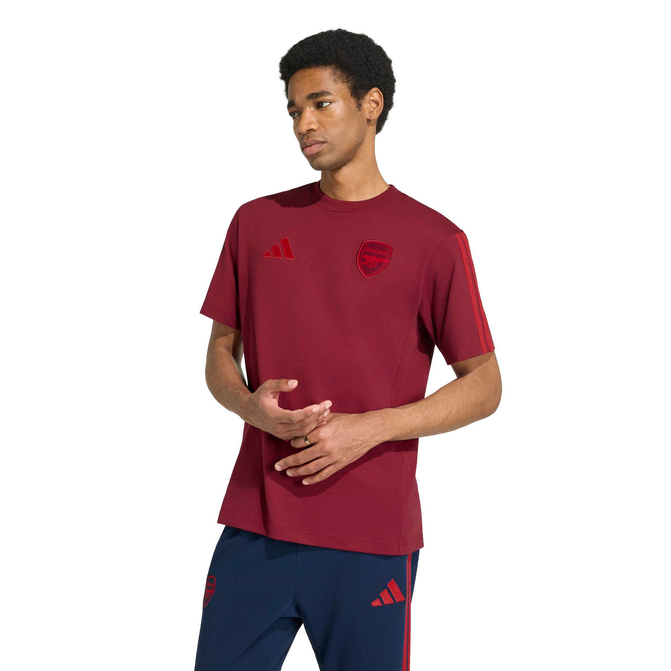 ADI ARSENAL 26-27 DNA TEE TEAM COLL BURGUNDY