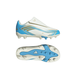ADI JR F50 MESSI CLUB VEL FG IVORY/SEMI BLUE
