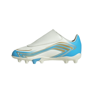 ADI JR F50 MESSI CLUB VEL FG IVORY/SEMI BLUE