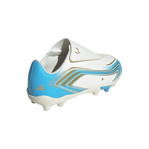 ADI JR F50 MESSI CLUB VEL FG IVORY/SEMI BLUE