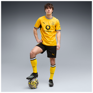 PUMA DORTMUND 26-27 HOME SHORT BLACK/FASTER YELLOW