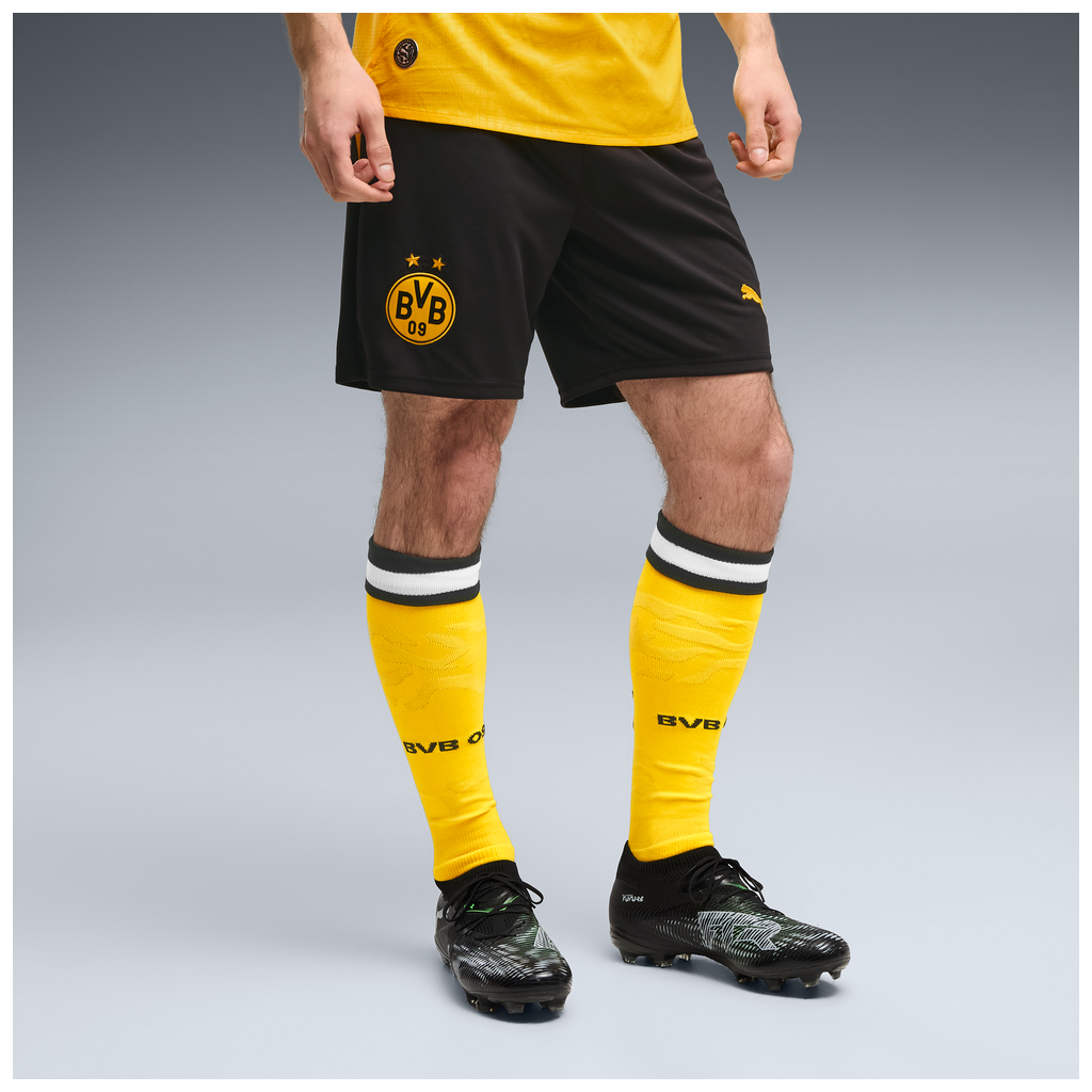 PUMA DORTMUND 26-27 HOME SHORT BLACK/FASTER YELLOW