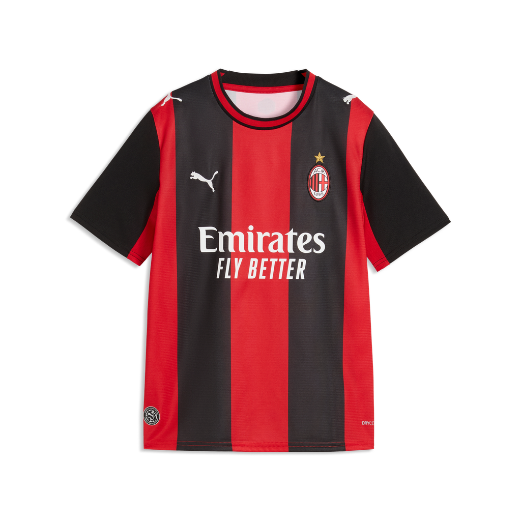 PUMA JR MILAN 26-27 HOME JERSEY BLACK/FOR ALL TIME RED