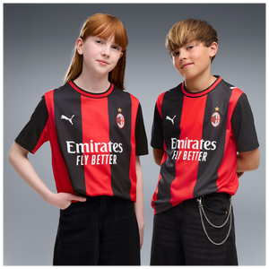 PUMA JR MILAN 26-27 HOME JERSEY BLACK/FOR ALL TIME RED
