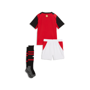 PUMA JR MILAN 26-27 HOME MINIKIT BLACK/FOR ALL TIME RED