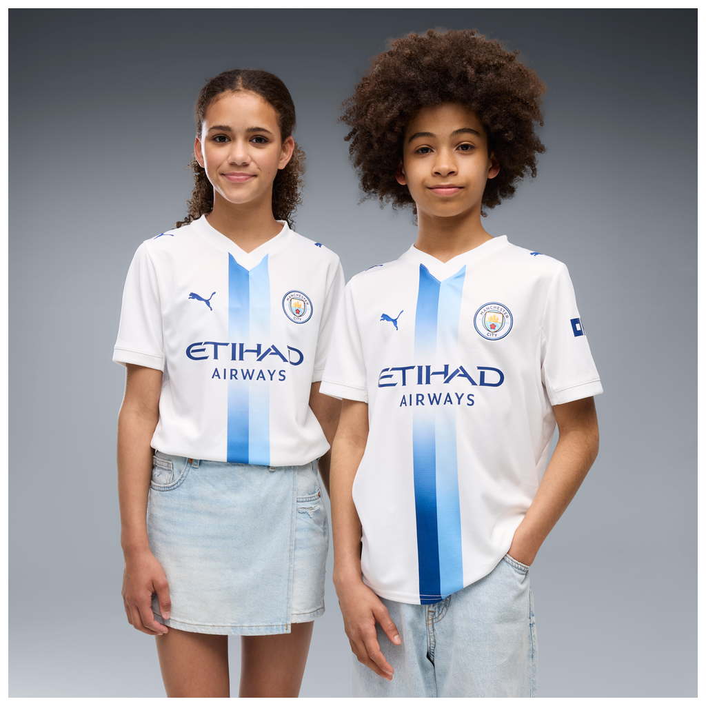 PUMA JR CITY 26-27 THIRD JERSEY WHITE/BLAZING BLUE