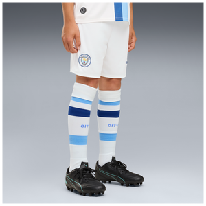 PUMA JR CITY 26-27 THIRD SHORT WHITE/BLAZING BLUE
