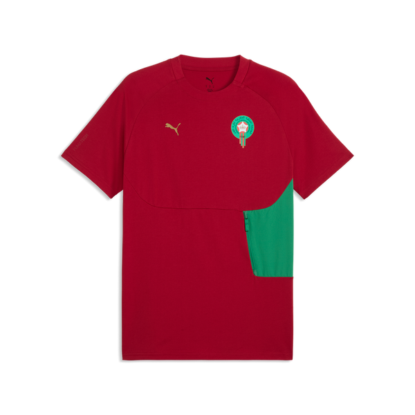 PUMA MAROKKO WC26 PUMATECH POCKET TEE DARK CRIMSON/GOLD