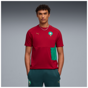PUMA MAROKKO WC26 PUMATECH POCKET TEE DARK CRIMSON/GOLD