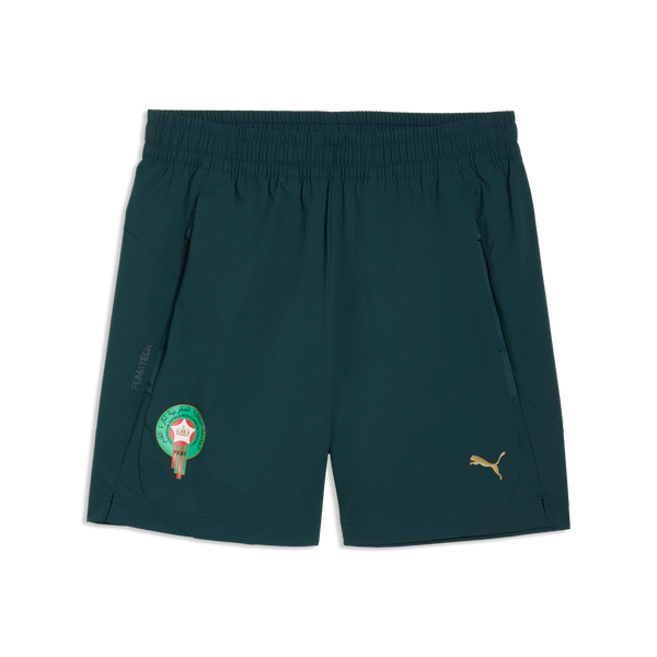 PUMA MAROKKO WC26 PUMATECH WOVEN SHORT GREEN TERRAIN/GOLD