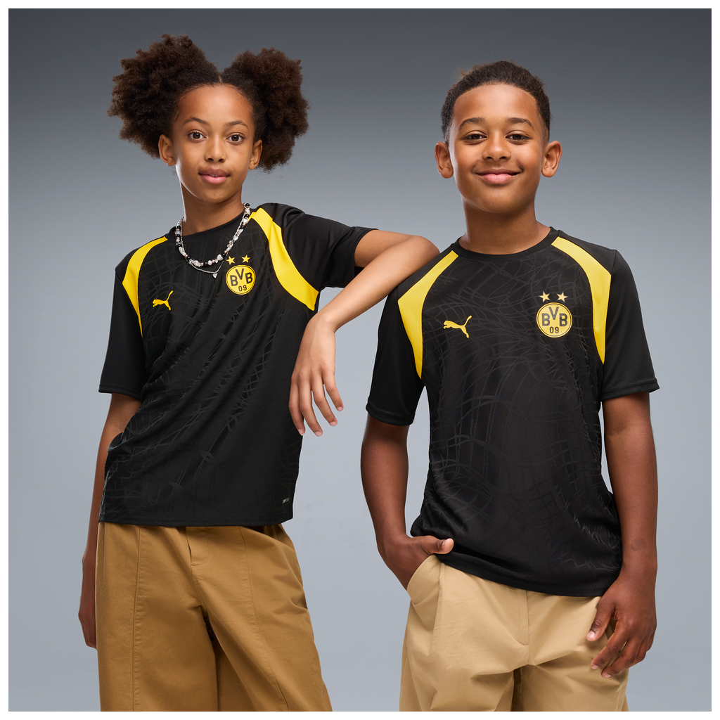 PUMA JR DORTMUND 26-27 TR JERSEY BLACK/FASTER YELLOW