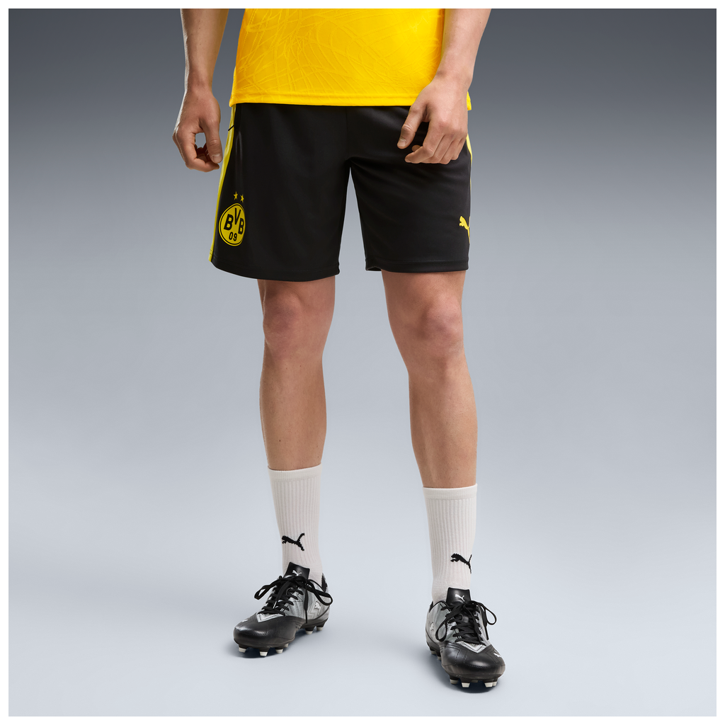 PUMA DORTMUND 26-27 TR SHORT BLACK/FASTER YELLOW