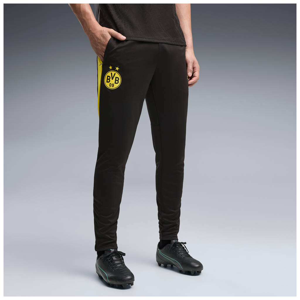 PUMA DORTMUND 26-27 TR PANT BLACK/FASTER YELLOW