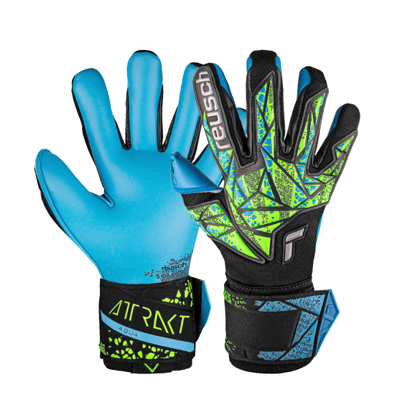 REUSCH ATTRAKT AQUA BLACK/FLUO GREEN/AQUA