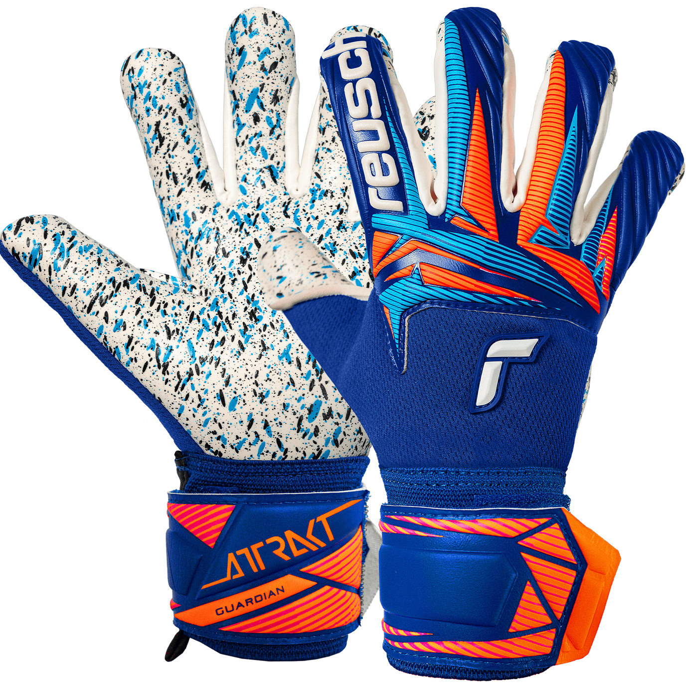 REUSCH JR ATTRAKT FUSION GUARDIAN SHARP BLUE/SHOCK ORANGE