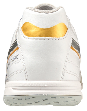 MIZUNO MORELIA SALA CLASSIC IN WHITE/SILVER/GOLD