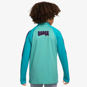 NIKE JR BARCELONA 26-27 STRIKE DRILL TOP GREEN FROST/DUSTY