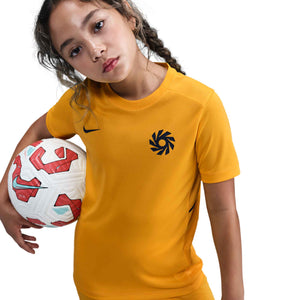 NIKE JR HAALAND DRI-FIT SS TOP UNIVERSITY GOLD