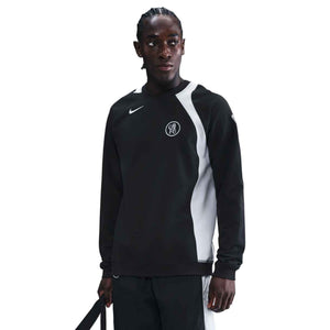NIKE CHELSEA 25-26 T90 CREW SWEATER BLACK/FIELD SILVER