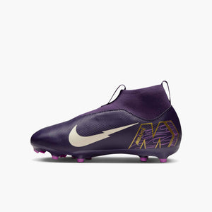 NIKE JR ZM SUPERFLY 10 ACADEMY FG MBAPPE GRAND PURPLE/IVORY