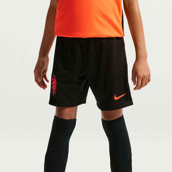 NIKE JR NEDERLAND WC26 HOME SHORT BLACK/HYPER CRIMSON