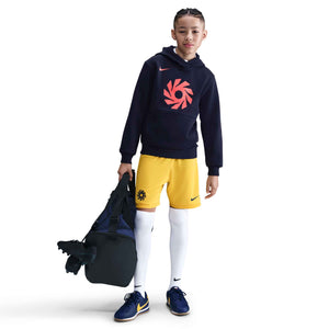 NIKE JR HAALAND CLUB FLEECE HOODY BLACKENED BLUE