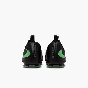 NIKE JR PHANTOM 6 LOW ACADEMY FG BLACK/ILLUSION GREEN