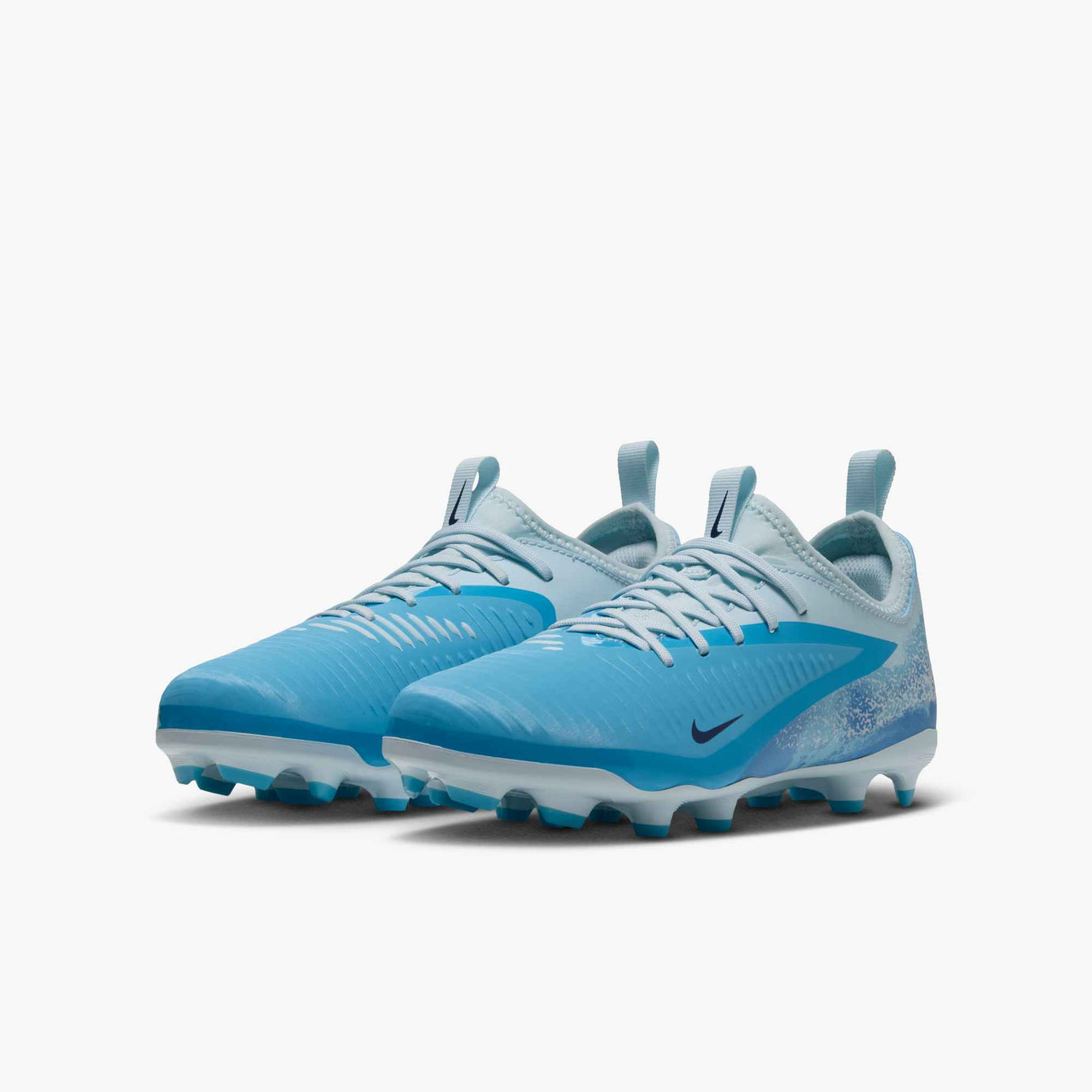 NIKE JR PHANTOM 6 LOW ACADEMY FG HAALAND BALTIC BLUE