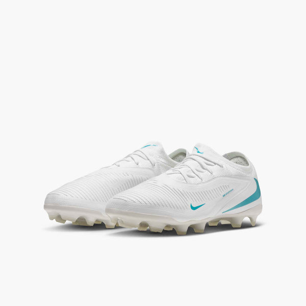 NIKE JR PHANTOM 6 LOW PRO FG WHITE/DUSTY CACTUS