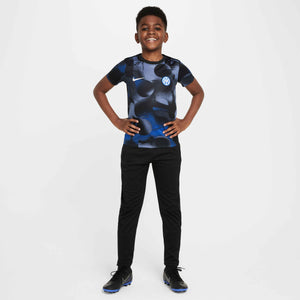 NIKE JR INTER 24-25 PRE-MATCH SS JERSEY BLACK/DIFFUSED BLUE