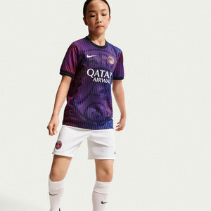 NIKE JR PSG 26-27 AWAY SHORT WHITE/COLLEGE NAVY