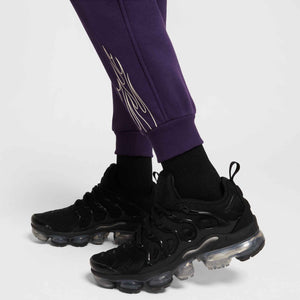 NIKE JR MBAPPE CLUB FLEECE PANT GRAND PURPLE/IVORY