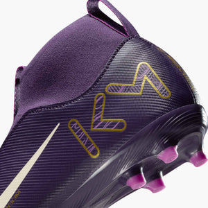 NIKE JR ZM SUPERFLY 10 ACADEMY FG MBAPPE GRAND PURPLE/IVORY