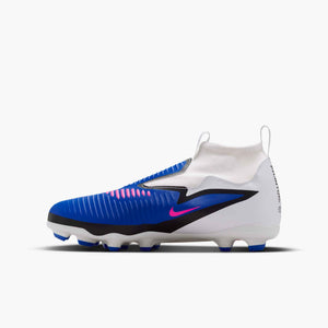 NIKE JR PHANTOM 6 HIGH ACADEMY FG RACER BLUE/PINK BLAST