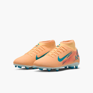 NIKE JR ZM SUPERFLY 10 CLUB FG MBAPPE MELON TINT/IGLOO