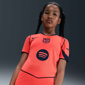 NIKE JR BARCELONA 25-26 THIRD JERSEY MANGO/MIDNIGHT NAVY