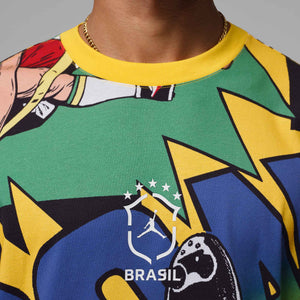 NIKE BRAZIL WC26 JORDAN ESSENTIALS TEE VARSITY MAIZE