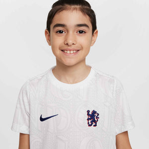 NIKE JR CHELSEA 25-26 PRE-MATCH JERSEY WHITE/PURE PLATINUM
