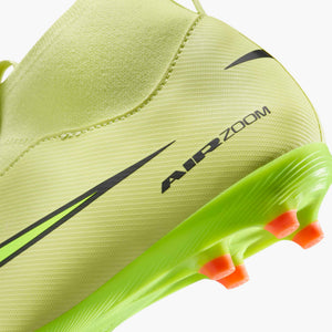 NIKE JR ZM SUPERFLY 10 ACADEMY FG LIMELIGHT/HYPER CRIMSON