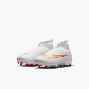 NIKE JR ZM SUPERFLY 11 ACADEMY LK FG WHITE/BRIGHT CRIMSON