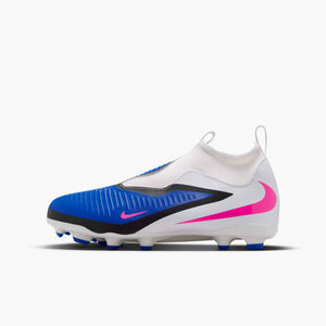 NIKE JR PHANTOM 6 HIGH ACADEMY FG RACER BLUE/PINK BLAST